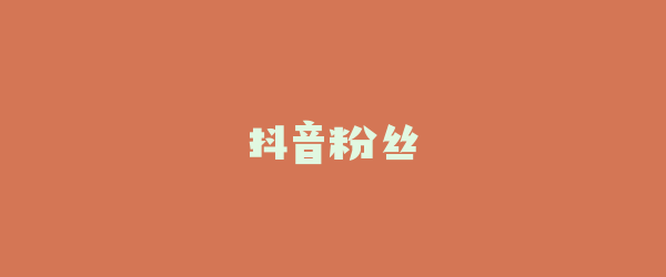 抖音粉丝